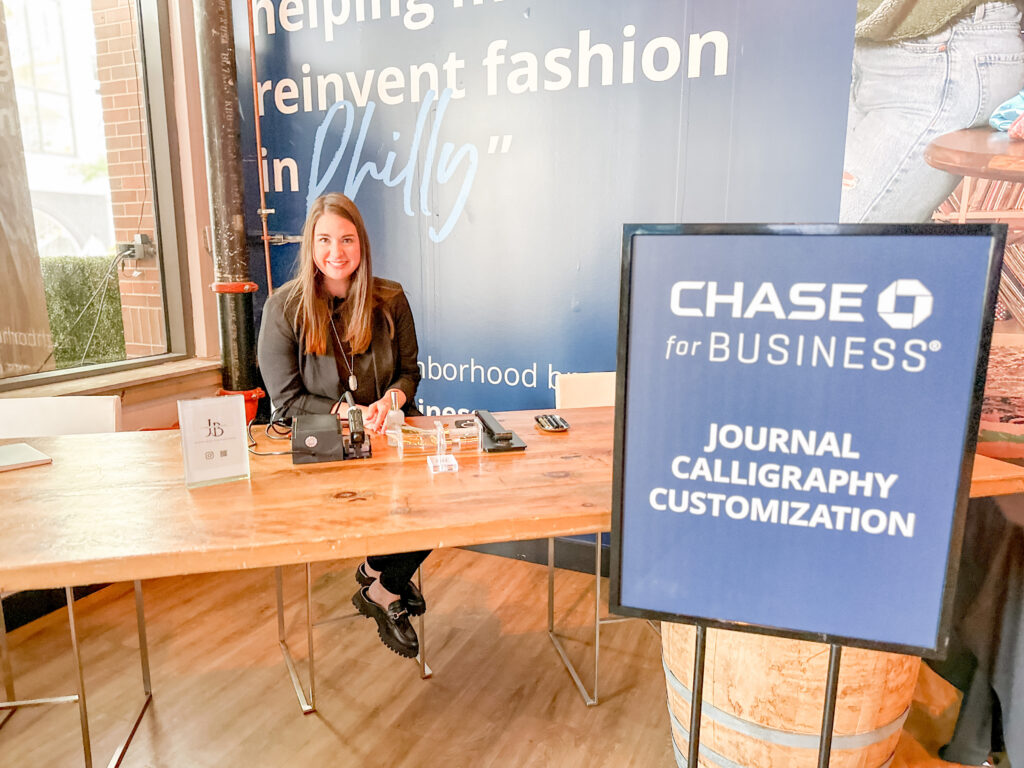 Chase for Business Live Calligraphy Event Philadelphia Jenny Blaschke